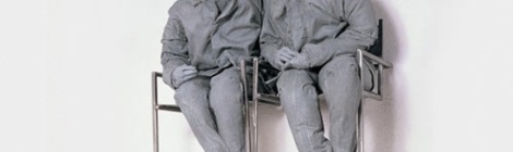 Two Seated on the Wall, 2000, private collection  The estate of Juan Munoz